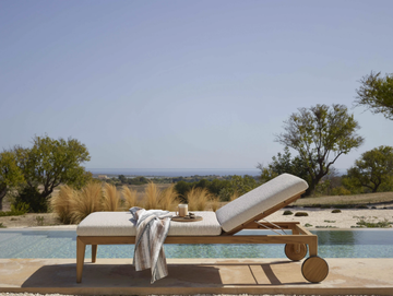 ZENHIT - Teak sun lounger with castors by Royal Botania - view 3